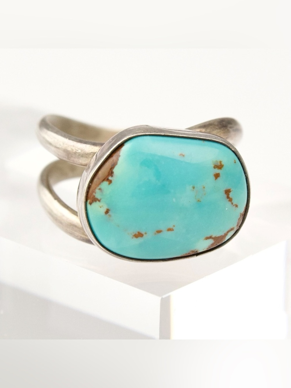 Genuine Turquoise Sterling Silver Ring by Jay King Desert Rose Trading Size 7 - Picture 3 of 7